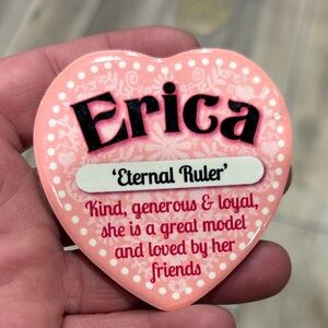 Pink Heart-Shaped Plaque with Inspirational Message magnets